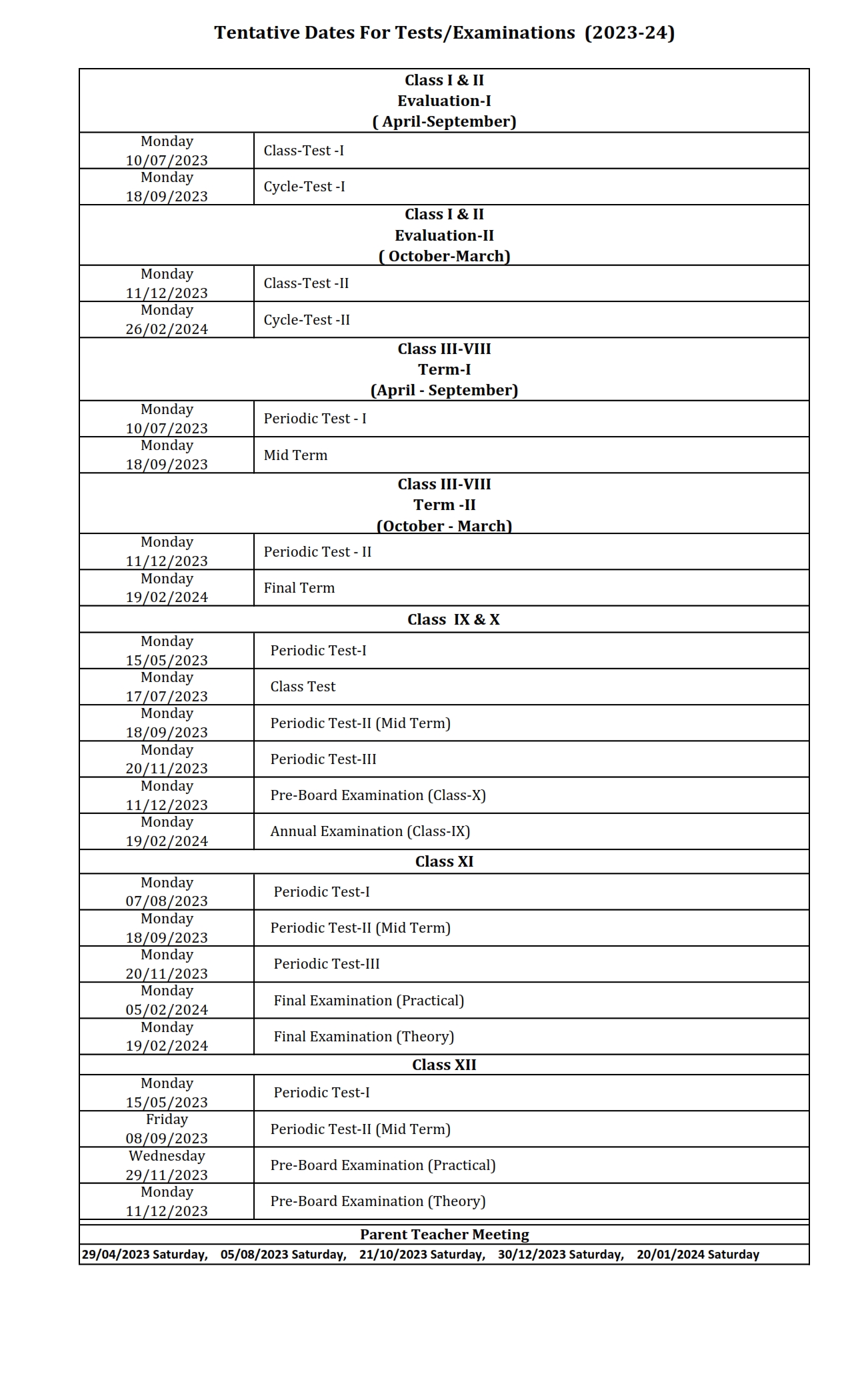 Tentative Dates Classes- 1-12 _001